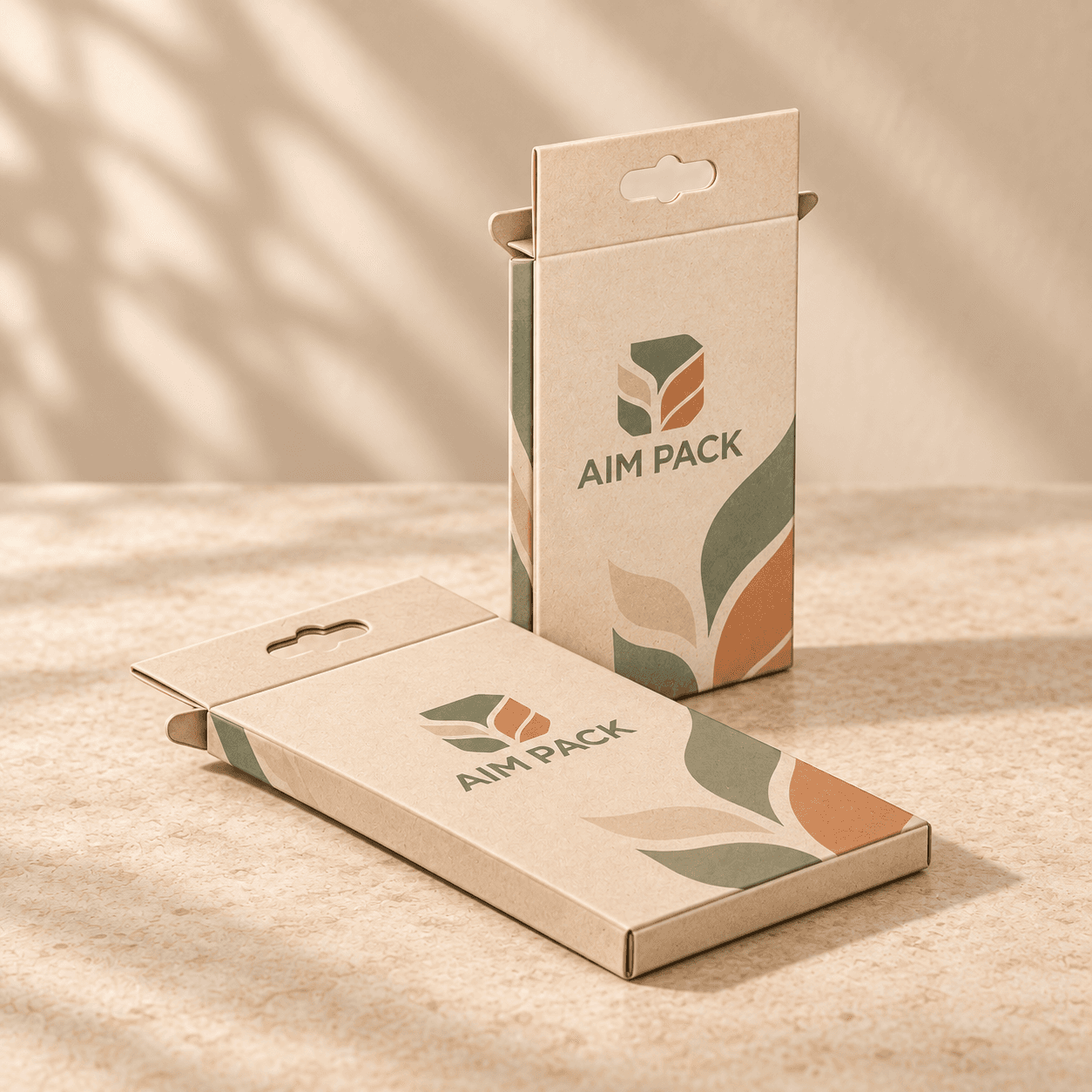 Slim Hanging box · Front hang hole - Tuck end
