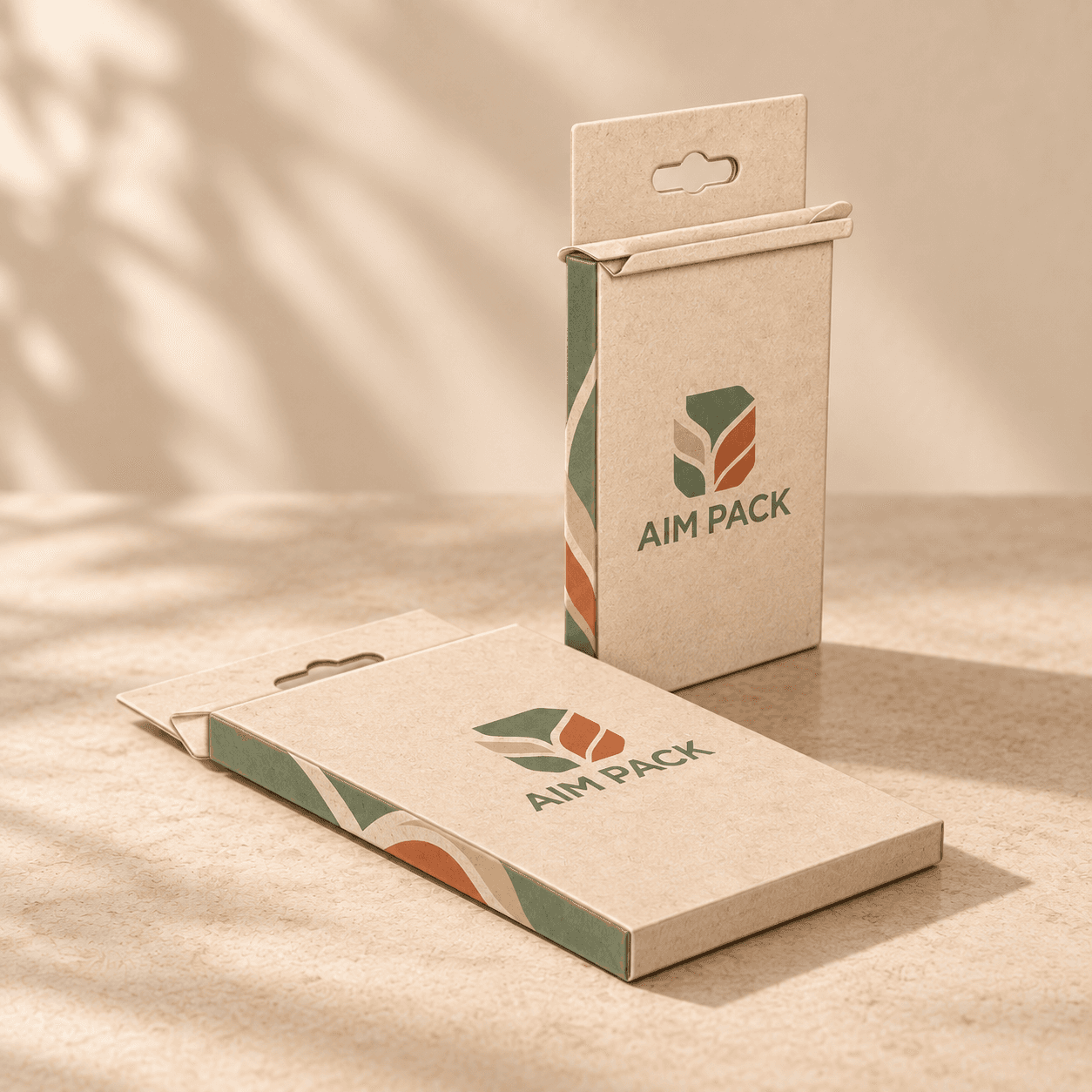 Slim Hanging box · Back hang hole - Tuck end
