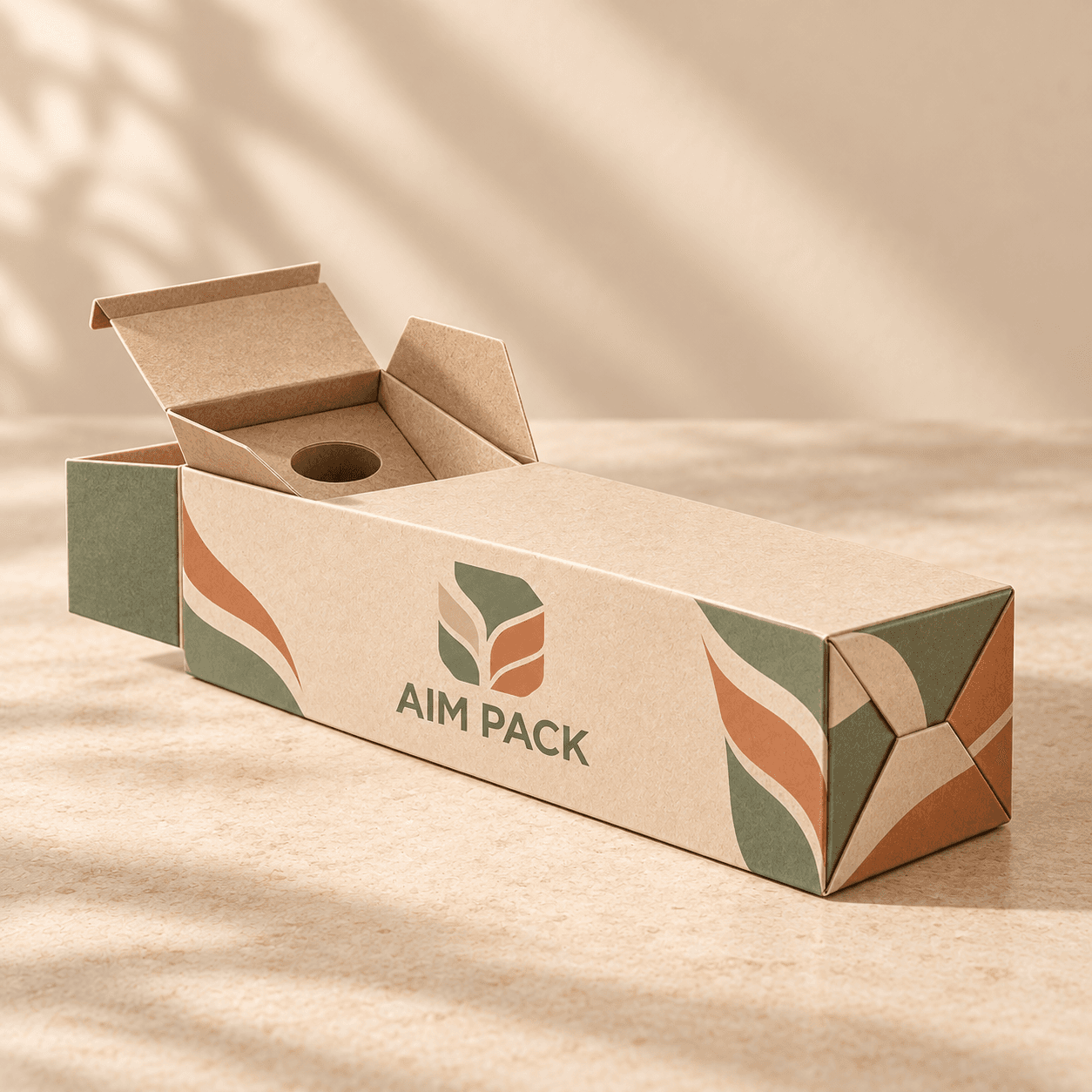 Box with bottle tube neck lock · Tuck to front auto bottom